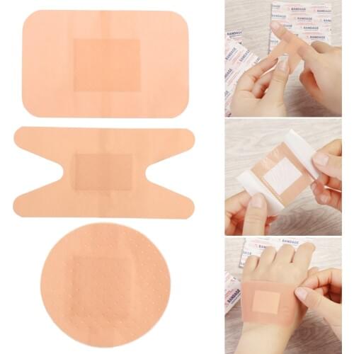 20pcs Bandage Aids Waterproof Breathable Cushion Adhesive Plaster Wound Hemostasis Sticker Band First Aid Bandage
