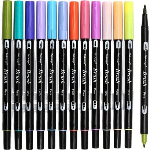 Watercolor brush pen for markers highlighters art school supplies manga marker colores set drawing pincel stationery store color