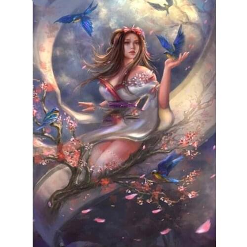 Diamond Painting 5d fairy girl fantasy art Embroidery Rhinestone Diamond Art Wall Art Needlework Gift Handmade Home Decor