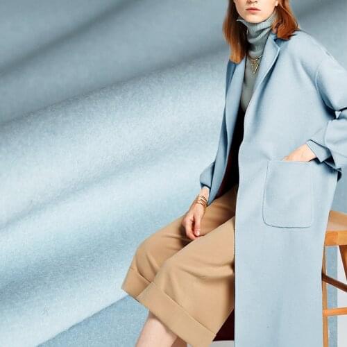 White Waxberry Blue 850g/m Weight Thicken Double-side Australian Wool Winter Women Overcoat Sewing DIY Cloth Fabrics Freeshippi