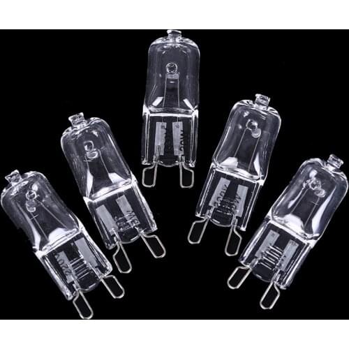 Hot G9 Halogen Bulb 20W/40W/60W 220V 2900K 5pcs/lot Dimmable Warm White For Wall Lamp Clear Glass Each With An Inner Box