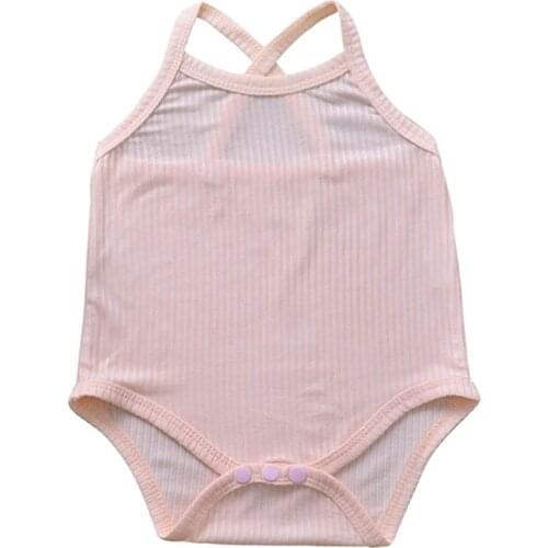 Summer Newborn Baby Boys Girls Solid Soft Romper Bodysuits Ribbed Sleeveless Clothes Outfits Body Baby Girl 0-24M Clothes