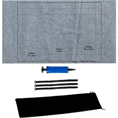 Puzzle Roll Up Mat Felt Jigsaw Puzzle Storage Pad Blanket Gray 1500Pieces