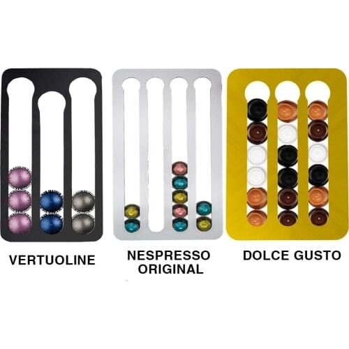 Metal Coffee Pods Holder Aluminum Mirro-Plating Stand Coffee Capsule Storage Rack Nespresso Coffee Capsulas Stand For Nespresso
