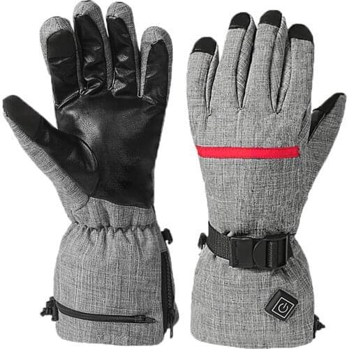 Motorcycle Heated Gloves Waterproof Keep Warm Thermal Heating All-finger Electric Heating Warm Gloves For Outdoor Skiing Riding