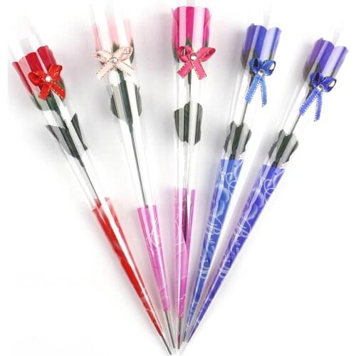 10 pcs Rose Shaped Soap Decoration Rose Petals Bath Soap Essential Oil Soap Valentine Day gift