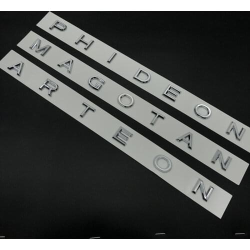 New Regular Font Letters Emblem for PHIDEON LAMANDO ARTEON MAGOTAN PASSAT GOLF LAVIDA SAGITAR CC Car Styling Trunk Logo Sticker
