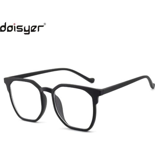 Daisyer Adult square anti-blue glasses TR material flat light lens computer goggles