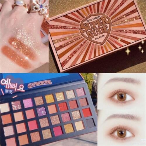 32 Colors Matte Glitter Eyeshadow Palette Shimmer Luminous Shinny Eye Makeup Looks Waterproof Long-lasting Sweat-proof TSLM2