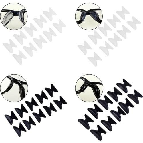 Useful 5 Pairs/lot Soft Non-slip Silicone Nose Pad For Glasses Eyeglasses Sunglass black and white free shipping
