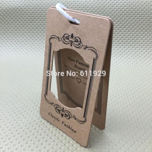 Customize shape cutting labels/clothing kraft paper hang tags/garment printed tags/cardboard tags/clothing label/trademark/brand
