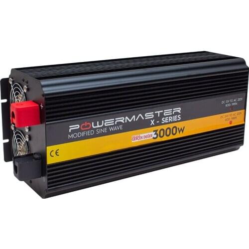 POWERMASTER PWR3000-12 DUAL DIGITAL DISPLAY 12 VOLT 3000 WATT MODIFIED SINUS WAVE INVERTER