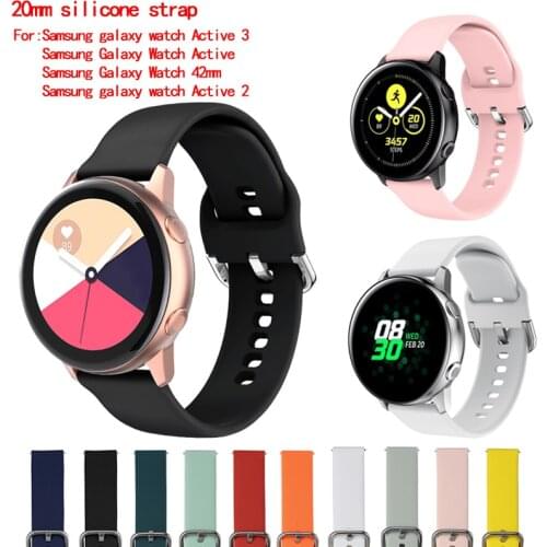 20mm starp For Samsung Galaxy Watch Active 2 40mm Galaxy Watch 3 Gear Sports Wristband Strap Replacement Strap 20mm watch Strap