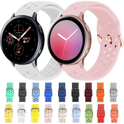 Silicone Strap for Samsung Galaxy Watch Active 2 40mm 44mm Gear S3 S2 Sport Wrist Watchband for Samsung Galaxy Watch 42mm 46mm