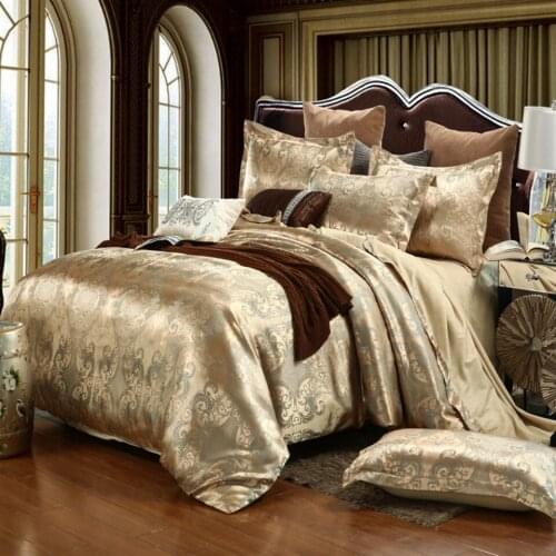 Luxury Jacquard Bedding Set King Size Duvet Cover Bed Linen Queen Comforter Bed Gold Quilt Cover High Quality For Adults