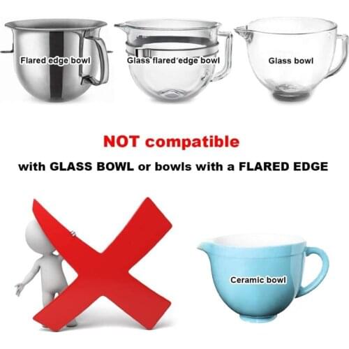 808F Pouring Shield, Universal Pouring Chute for stainless Steel Bowls Mixer Accessories, Food Processor Baffle, Oil and