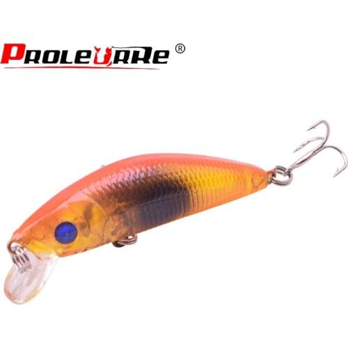 Proleurre Fishing Lures 7cm 8g Minnows Artificial Crank Lure Wobbler Bass Laser Fish Suspension Swim Bait Fishing tackle PR-202