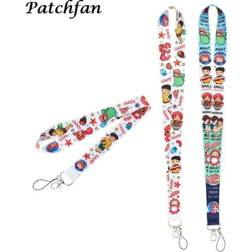 A4095 Patchfan Cartoon Lanyard Badge ID Lanyards Mobile Phone Rope Key Lanyard Neck Straps Accessory