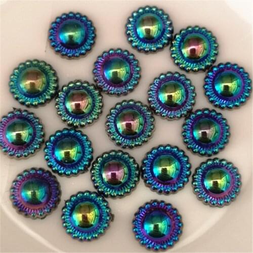 10mm 60PCS AB Flatback Rhinestone and Crystal Acrylic Stone Rhinestone DIY Clothes Crafts