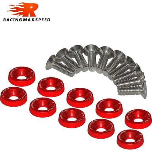 Universal 10 Pcs/Pack JDM Style Aluminum Fender Washers and Bolt for Honda Civic Integra RSX EK EG DC