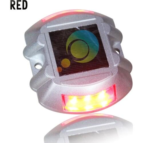 Waterproof non-flash 3M reflector road stud aluminum shell solar powred road stud LED landscape signal light