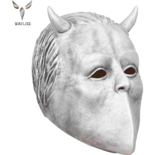 WAYLIKE reality Party Costume horror mask nameless Ghoul band latex headgear horror Carnival Cosplay mask