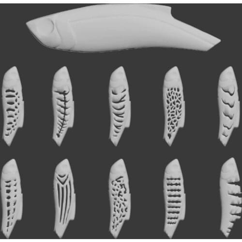 WLure Hard Plastic 3D Stencil for Lipless Long Casting Fishing Lures UPL676