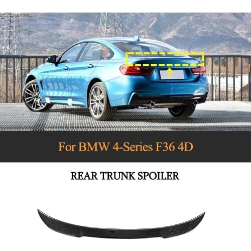 F36 Rear Trunk Spoiler For BMW 4 Series F36 GT Gran Coupe 2014 - 2019 Rear Spoiler Boot Lip Wing Carbon Fiber
