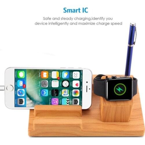 Four-in-one Usb Mobile Phone Charger Stand Watch Stand Mobile Phone Charging Stand Desktop Charger for Smart Phone and Watch