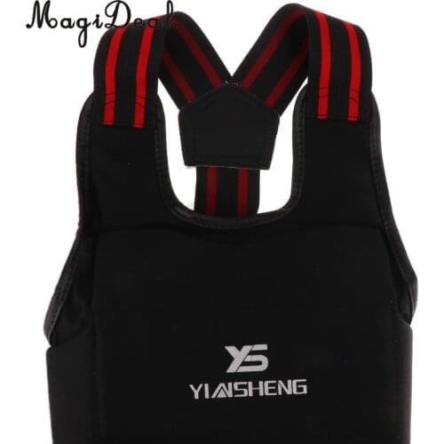 MagiDeal Unisex Karate Chest Guard Taekwondo Martial Art Chest Body Protector for Boxing Sanda Training Application S/M/L/XS/XL