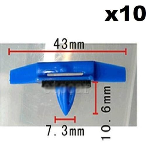 10pcs For Honda Nylon Drip Moulding Rivet Retainer Clip with Sealer 91528-S01A01