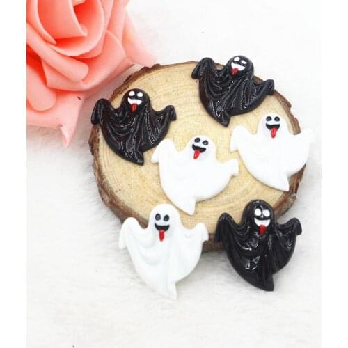 10pcs/lot flat back resin Halloween ghost cabochons accessories about 25mm