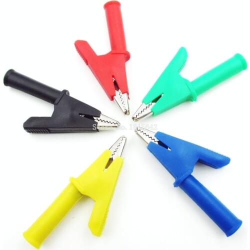 10PCS Battery Test Clip 55MM HV Alligator Clip For Banana Plug 4mm Multimeter Pen Cable Probes Crocodile Clip Battery Car Auto