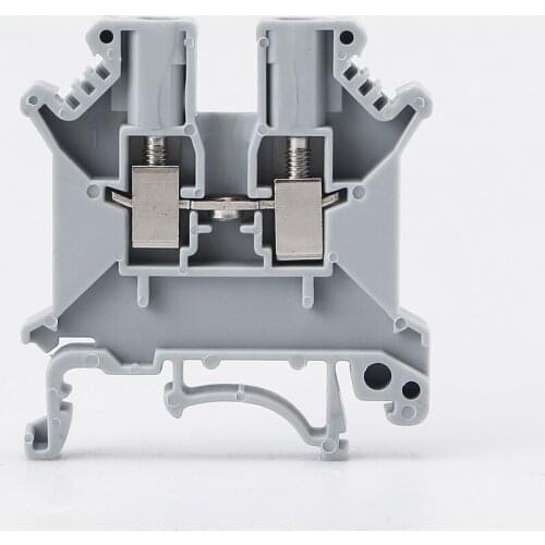 100pcs Din Rail Terminal Block Universal Conductor UK-3N Screw Connection Electrical Wiring Terminal Strip Block Connector UK3N