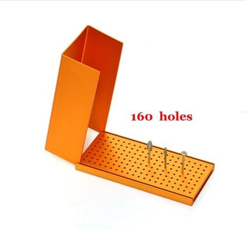 160 Holes Dental Autoclavable low Speed Bur Holder Block Silicone Rubber Grinding head 1PC