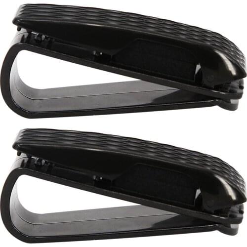 2 Pack Glasses Holders For Car Sun Visor Eyeglasses Hanger Sun Visor Eyeglasses Hanger Universal Automobile Storage Holders 2021