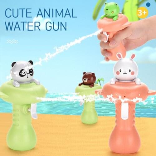 4PCS Child Small Water Gun Sprayer Toy Cartoon Animal Water Gun Kids Bath Toy Set Pool Party Beach Summer Pool Bath Beach Toys