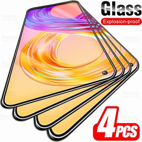 4pcs Tempered Glass For Oppo Realme 8 5G 4G Realme8 8Pro Realmi Realmy 6 7 Pro 6i 7i 6s Screen Protector Cover Protective Film