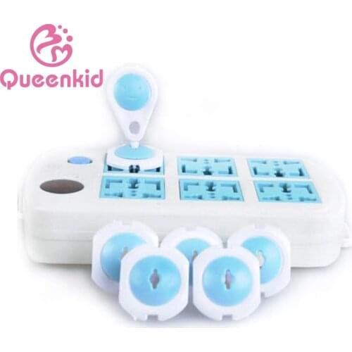 Protection 6 pcs Russian EU European Euro security Child Electric Socket Outlet Plug Two Phase Safe Lock Cover Baby Kids Safety