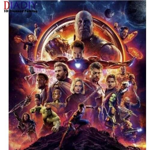 Diy 5D Diamond Painting Cross Stitch Avenger Super Hero Diamond Embroidery Pattern Full Drill Mosaic Home Decor Gift Art