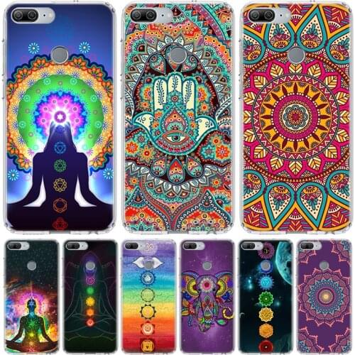 Mandala Chakra Yoga Phone Case for Huawei Honor 10 9 20 7A 7X 8A 8S 8X 9X Lite Pro Y5 Y6 Y7 Y9S 2019 10i 20i Coque Cover Capa