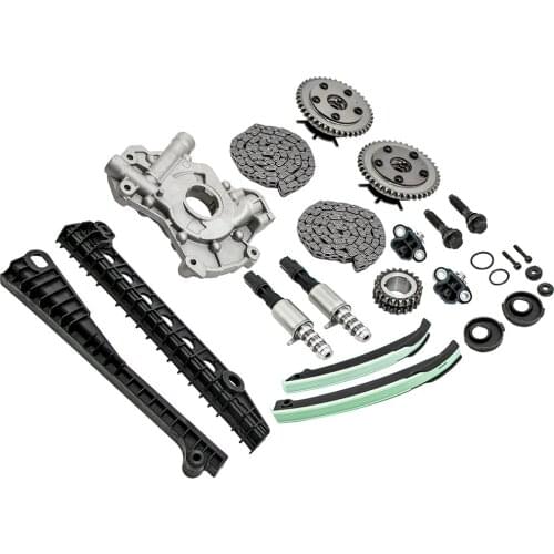 For Ford F150 Timing Chain Oil Pump Kit+Cam Phasers+Solenoid For Lincoln 5.4L 3V 2004 2005 2006 2007 2008