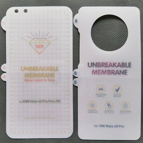 Hydrogel Film For Huawei Mate 40 30 RS P40 Pro Pro+ Plus Rear Front Back Soft Screen Protective Transparent Clear oleophobic
