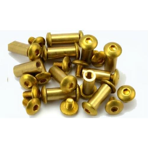 H62 Brass yellow Knives DIY tools Knife handle plate Fastening rivet screw Nut Tactical knife screw