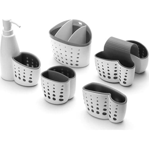 Hanging Drain Basket Bathroom Shower Storage Basket Tray Sponge Holder Organizer Shower Storage Shelf Holder Kitchen Accessory