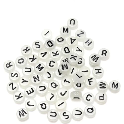 Round letter Diy Beads Acrylic Spacer Beads Fit Jewelry Making Diy Wholesale 7mm 400pcs KL321