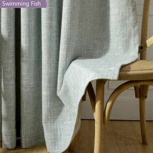 Newest Linen Curtains for Living Room Blackout Curtain Drapes for Bedroom Solid Window Treatments Home Decoration Panel