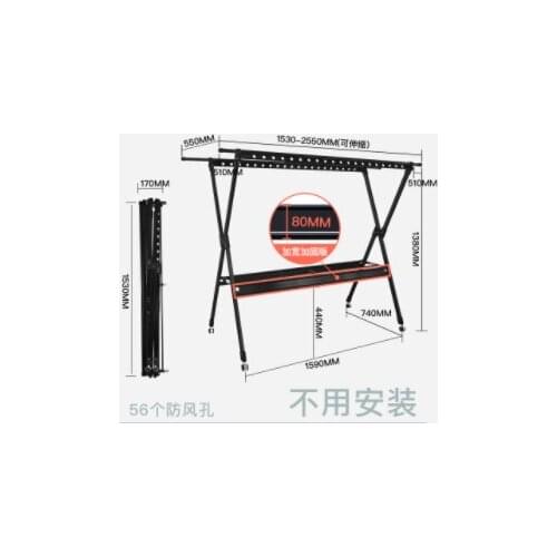 Floor Type Clothes Horse Lift Folding Scaling Save Space Balcony Indoor Metal rack drying rack for clothes Boreal Europe style