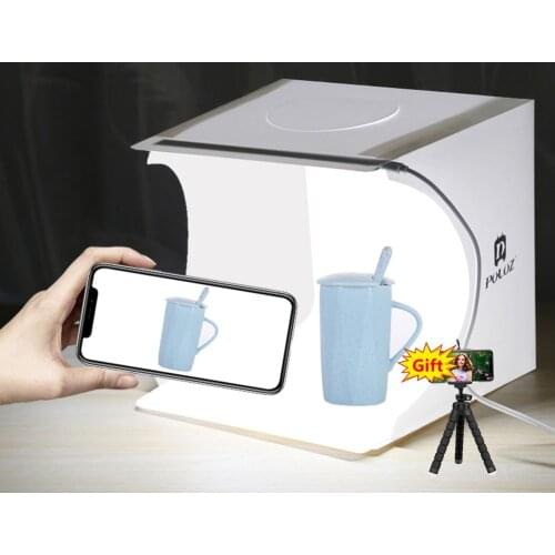 Mini Portable Folding Lightbox Photography Studio Soft box LED Light photo Soft Box for iphone DSLR Camera Photo Background