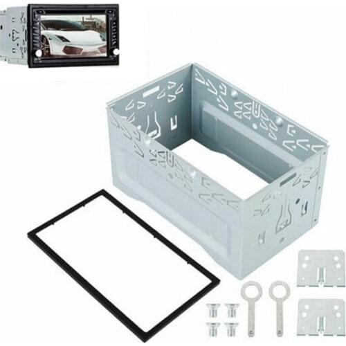 2 DIN Radio Installation Frame Unit Universal Cage Radio Vehicle Case Car DVD Player Framework Mounting Plate Frame For Passat